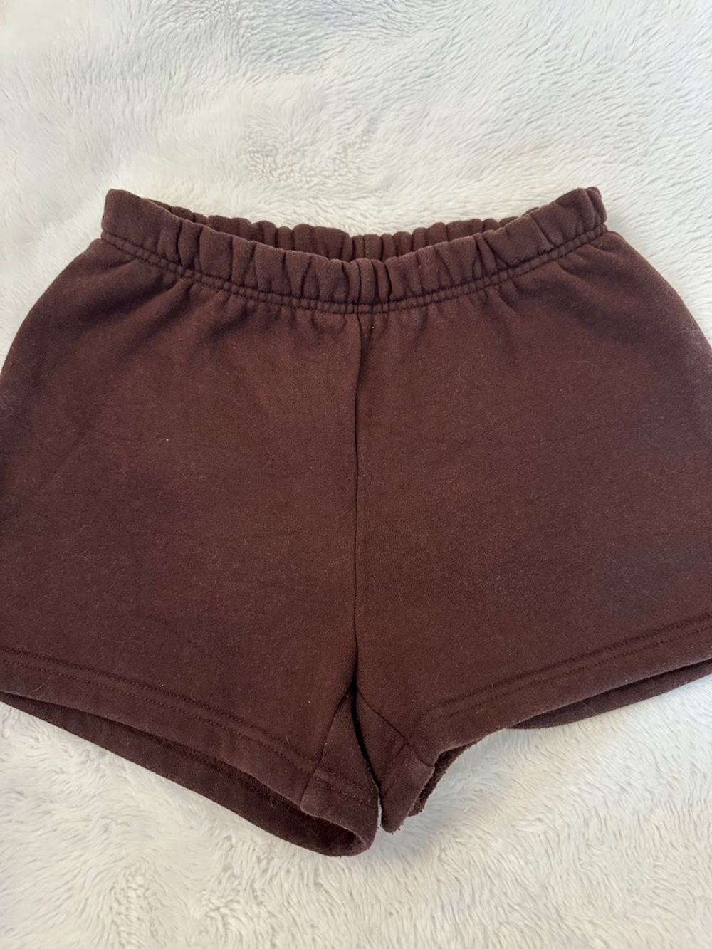 Brown Women's Elastic Waist Casual Shorts